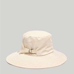 NWOT Madewell Cotton-Linen Packable Sunhat in Antique Cream in M/L